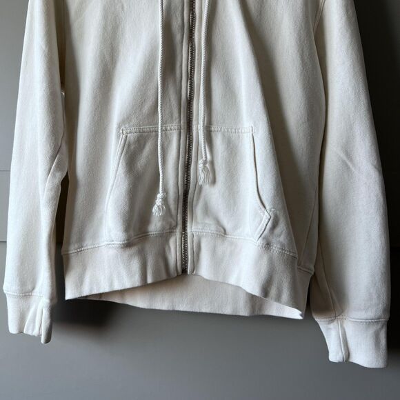 Brandy Melville Hoodie Womens Extra Small White Full Zip Fleece Lined Pockets - Picture 4 of 11